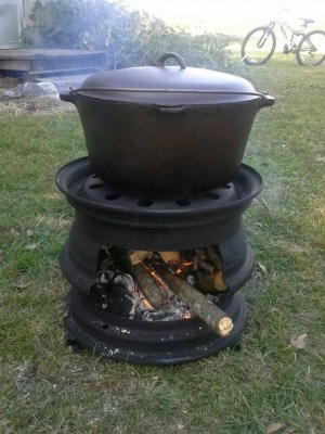 Мангал из диска машины